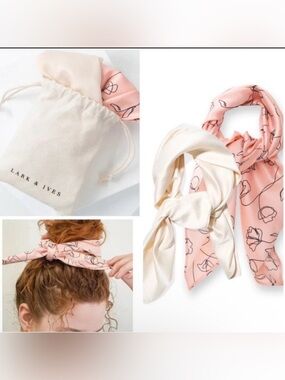 Lark & Ives Satin Hair Scarf Set - NWT